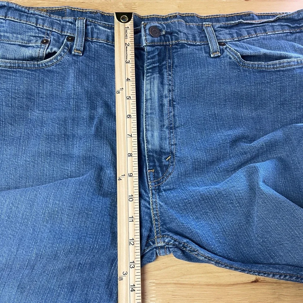 Levis 514 Straight Fit Mens 40x30 Medium Wash Denim Blue Jeans Stretch‎ Zip